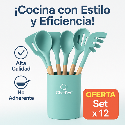 ChefPro™ | Set de Cocina 12 en 1 - Cocina con Estilo y Eficiencia